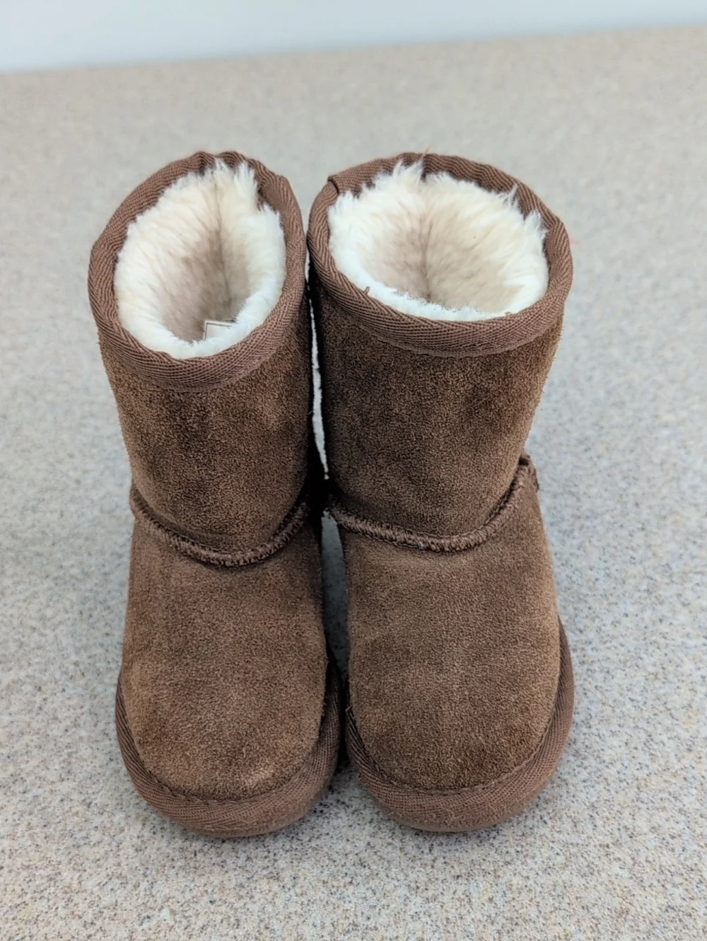 LAMO Suede Faux Fur Basic Boots, Brown Toddler Girls Size 9C